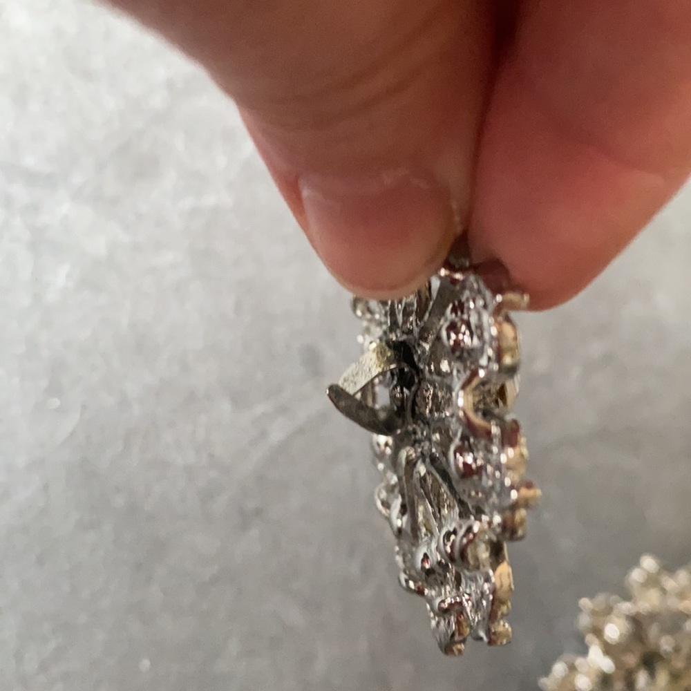 Silver Rhinestone Shoe Clips - Picture 5 of 5